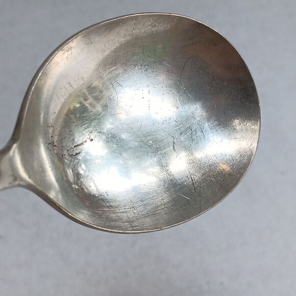 Vtg Oneida Community Friendship Medality Round Soup Gumbo Spoon-1932-Tudor Plate - Picture 4 of 6
